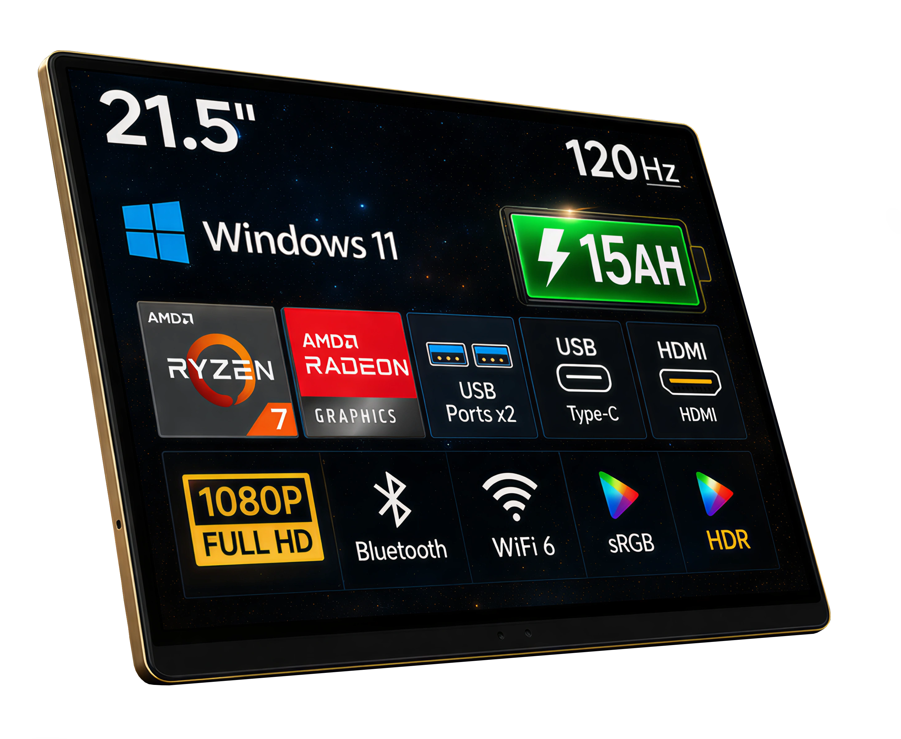 ZELKOR PC Tout-en-un Mobile Tactile